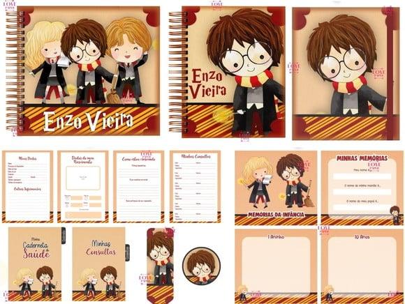 Combo Caderneta Álbum e Livro Harry Potter Arquivo Digital