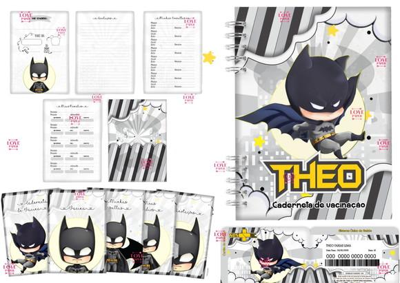 Combo Caderneta e Cartão do Sus Batman Cute Arquivo Digital