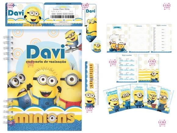 Combo Caderneta e Cartão do Sus Minions Arquivo Digital