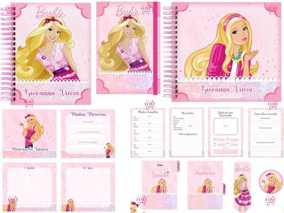 Combo Caderneta e Livros Barbie Arquivo Digital