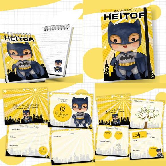 Combo Caderneta e Livros Batman Arquivo Digital