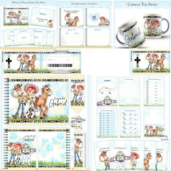 Combo Caderneta e Livros Toy Story Aquarela Arquivo Digital