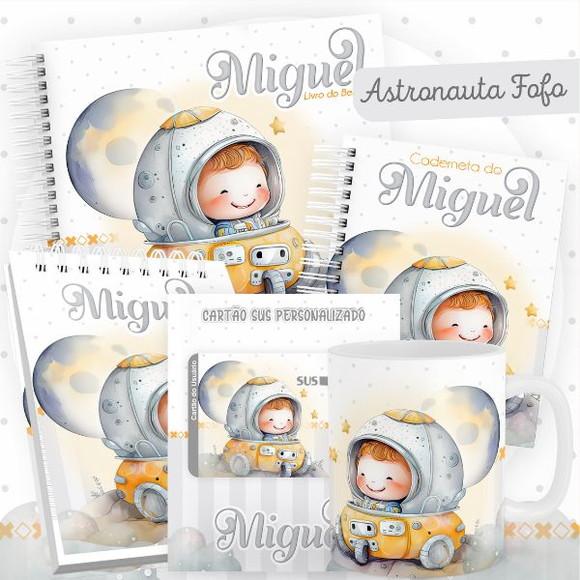 Combo Caderneta Livro Astronauta Fofo Arquivo Digital