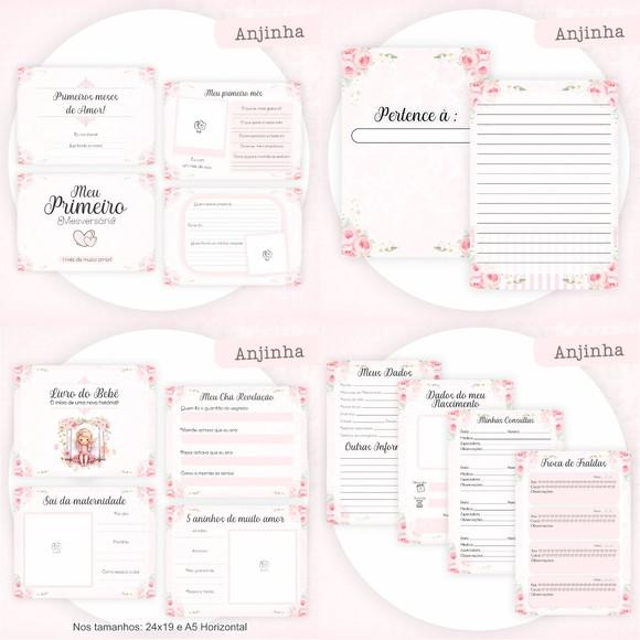 Combo Caderneta Livros Anjinha Arquivo Digital