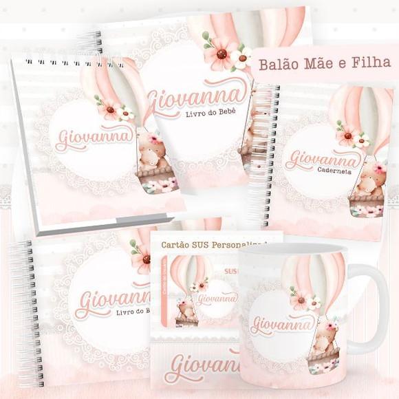 Combo Caderneta Livros Balão Mãe e Filha Arquivo Digital