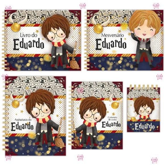Combo Caderneta Livros Bloquinho Harry Potter