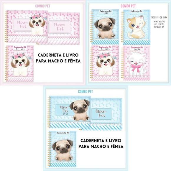 Combo Cadernetas Pets Arquivo Digital
