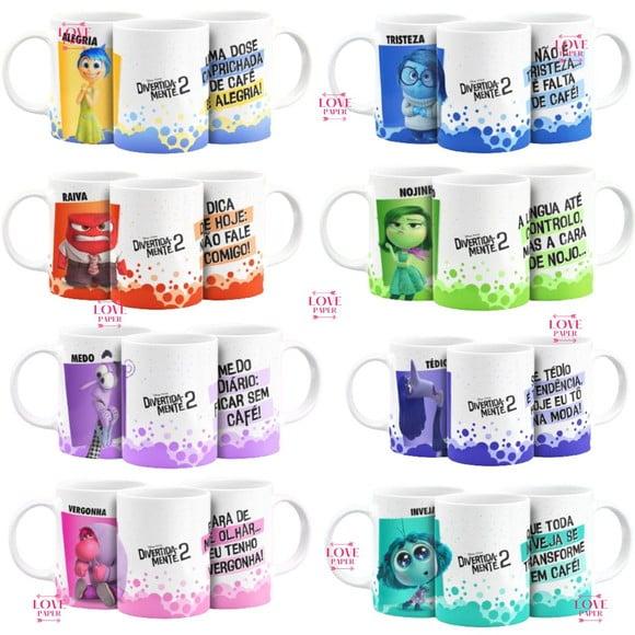 Combo com 12 Artes para Caneca Divertidamente 2