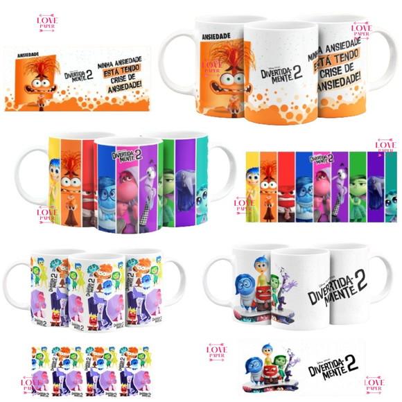 Combo com 12 Artes para Caneca Divertidamente 2