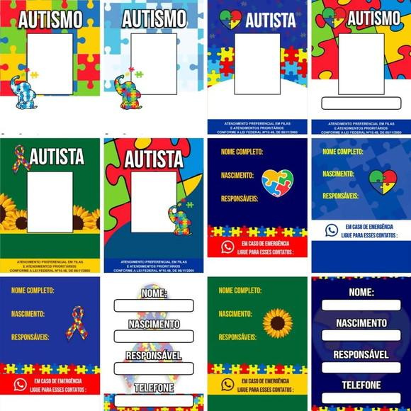 Combo Crachá Autismo e Tdah Arquivo Digital