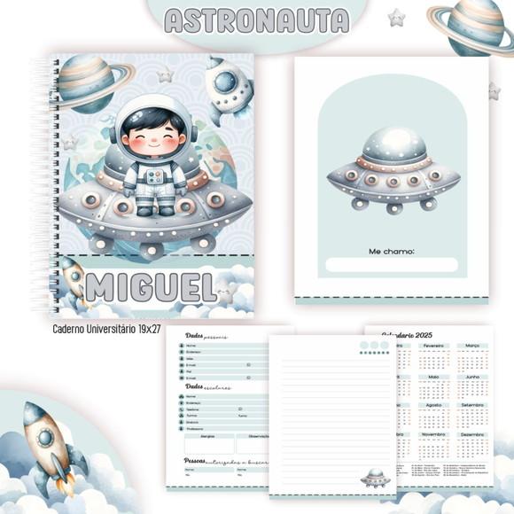 Combo Escolar Astronauta Arquivo Digital