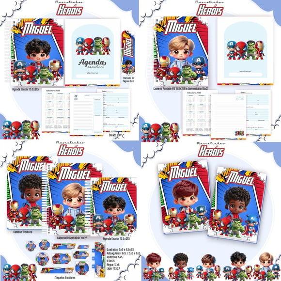 Combo Escolar Heróis Mascotinhos 2025 Arquivo Digital