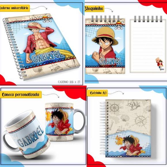 Combo Escolar One Piece Arquivo Digital