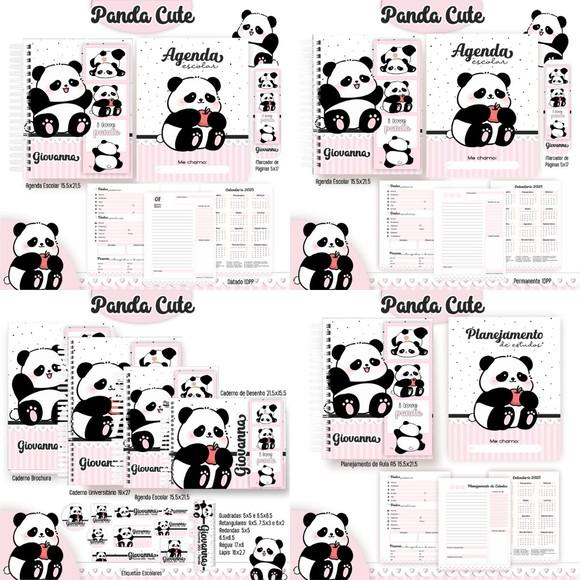 Combo Escolar Panda Cute Arquivo Digital