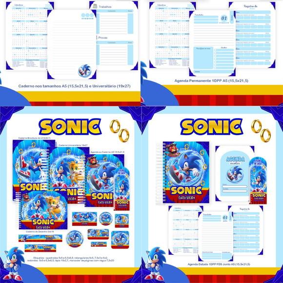 Combo Escolar Sonic 2026 Arquivo Digital