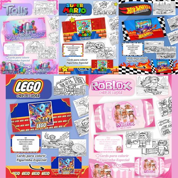 Combo Livros e Cards de Colorir 10 Temas 03-arquivo Digital