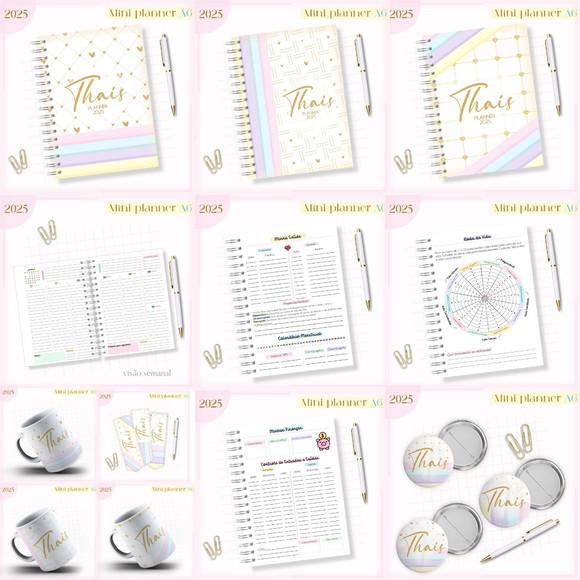 Combo Mini Planner A6 2025 e Permanente Arquivo Digital