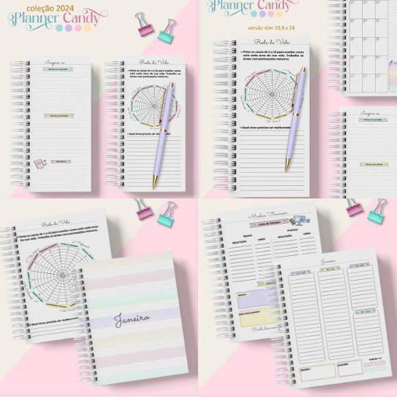 Combo Planners Candy 2024 e Permanente Arquivo Digital