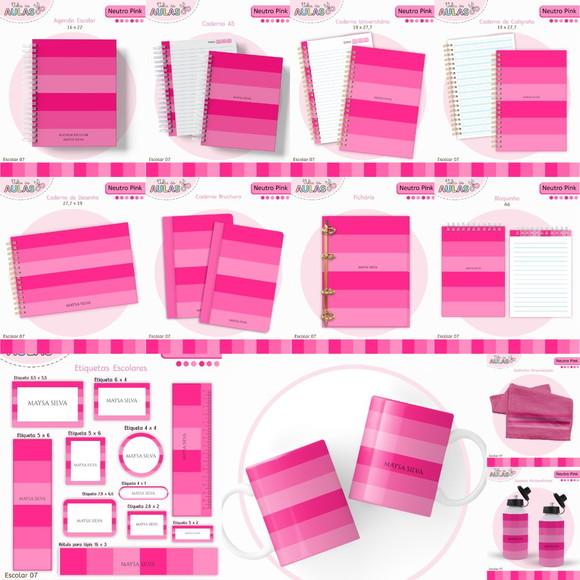 Combo Volta as Aulas Neutro Pink 2026 Arquivo Digital