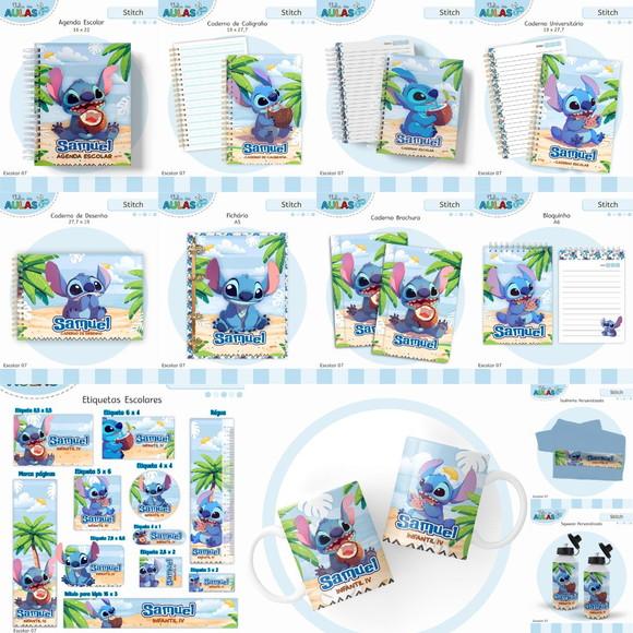 Combo Volta as Aulas Stitch Menino 2026 Arquivo Digital