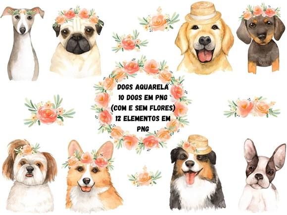Dogs Aquarela - 32 Png