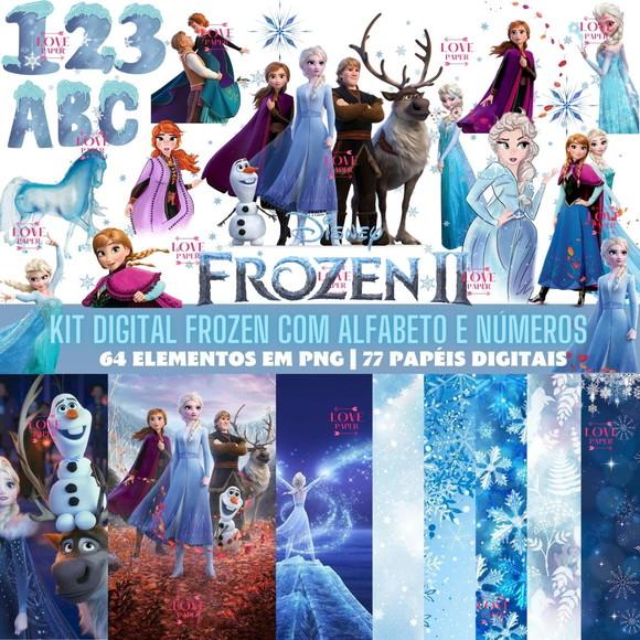 Kit Digital - Frozen com Alfabeto e Números