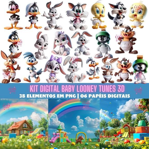 Kit Digital Baby Looney Tunes 3d