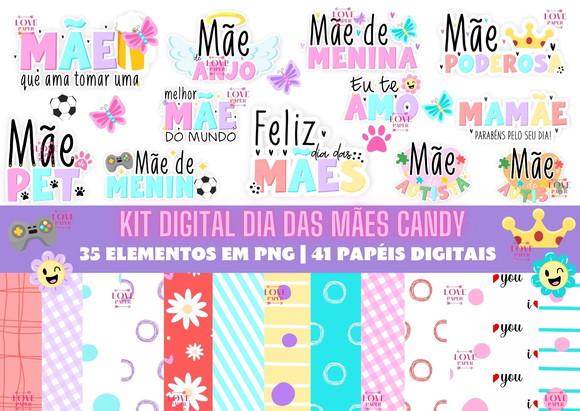 Kit Digital Dia das Mães Candy