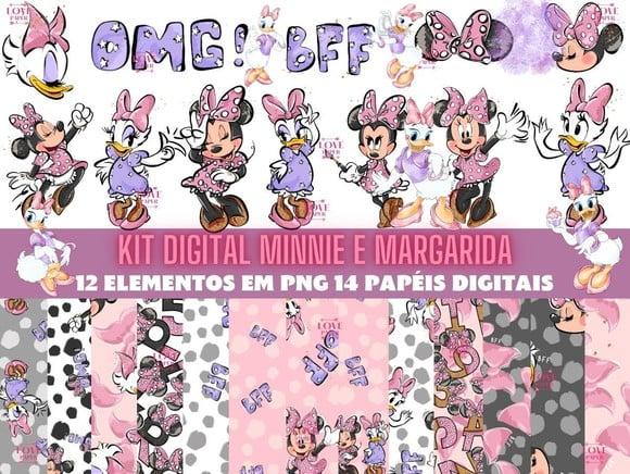 Kit Digital Minnie e Margarida
