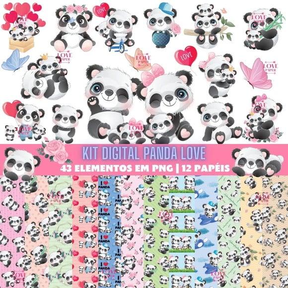 Kit Digital Panda Love