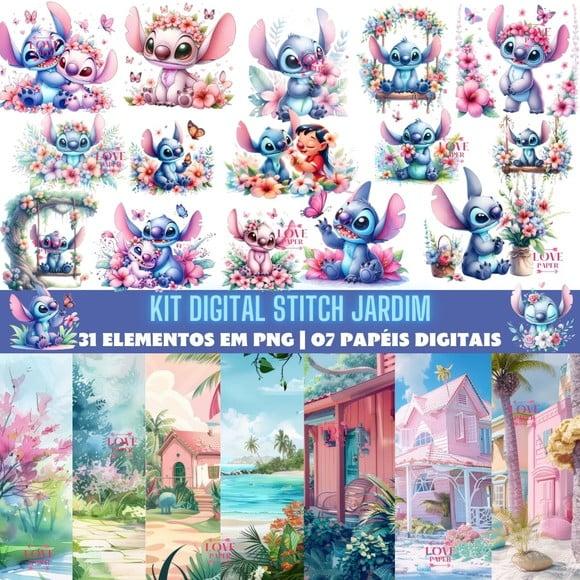 Kit Digital Stitch Jardim