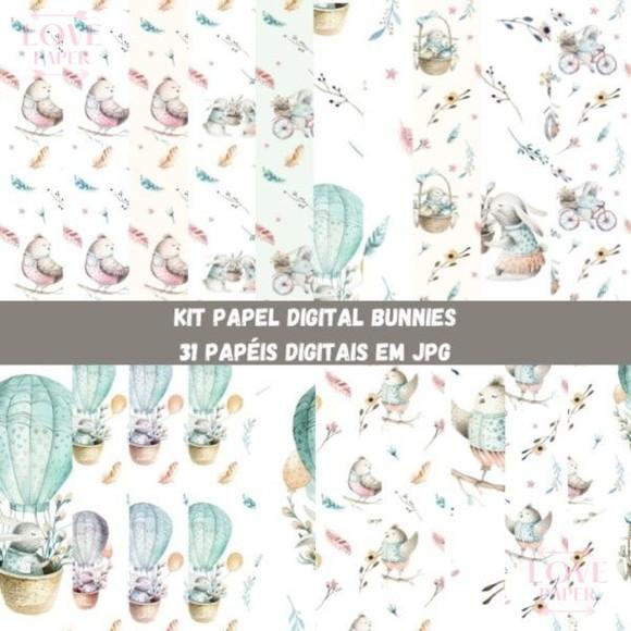 Kit Papel Digital Bunnies