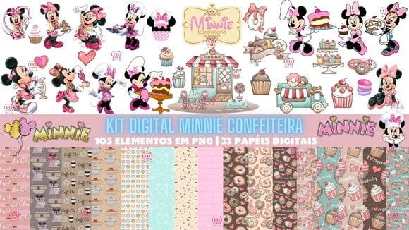 Minnie Confeiteira Kit Digital