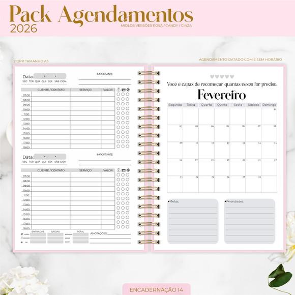 Pack Agendamentos 2026 Arquivo Digital