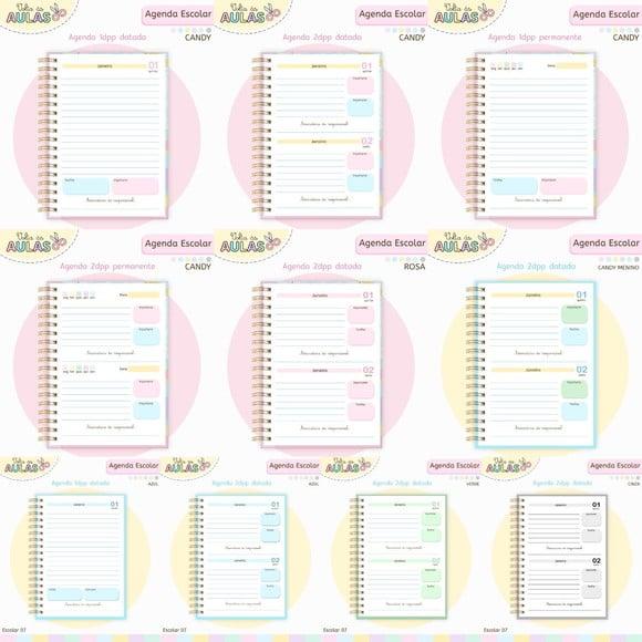 Pack Miolos Agendas Escolares 2026 Arquivo Digital