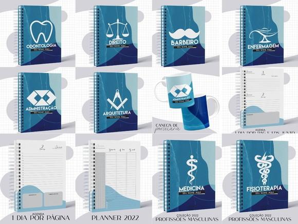 Pack Profissões Agendas e Arte Canecas Arquivo Digital