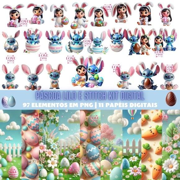 Páscoa Lilo e Stitch Kit Digital