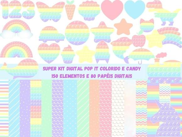 Super Kit Digital - Pop It Colorido e Candy