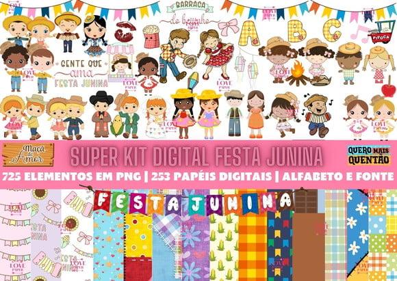 Super Kit Digital Festa Junina - 15 Kits