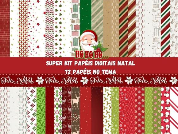 Super Kit Papéis Digitais Natal