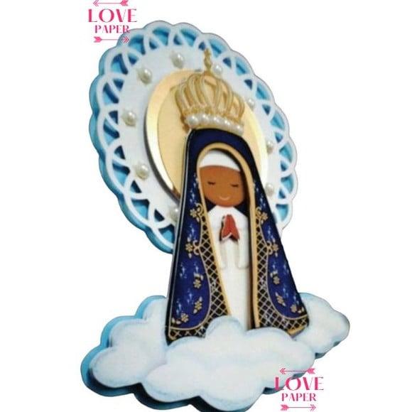 Topo de Bolo Nossa Senhora Arquivo de Corte Studio