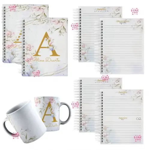 Agenda Floral Alfabeto Lilás 2025 Arquivo Digital