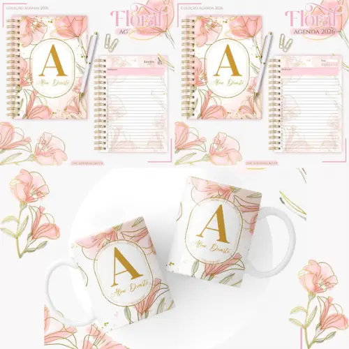 Agenda Floral Gold 2026 Arquivo Digital
