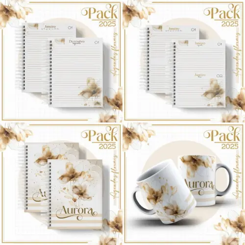 Agenda Floral Gold 2025 Arquivo Digital
