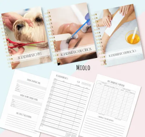 Agendamentos Profissões 17 Capas - Arquivo Digital