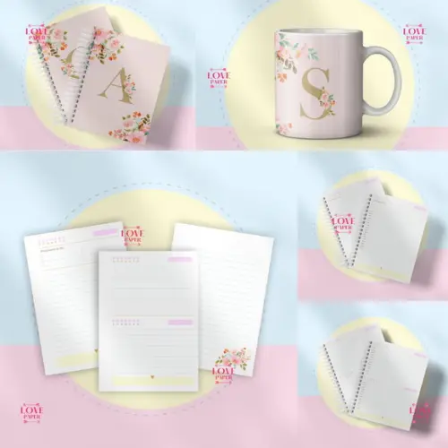 Agendas Não Datadas Alfabeto Floral Arquivo Digital