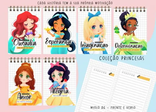 Bloquinho Coleção Princesas Arquivo Digital