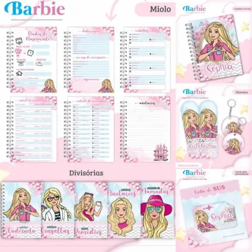 Caderneta + Cartão do Sus Barbie Arquivo Digital