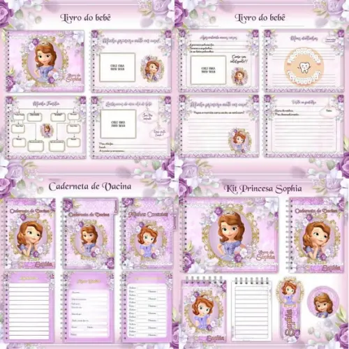 Caderneta Livro Cartão Sus Princesa Sofia Arquivo Digital