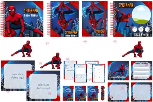 Caderneta Livro e Álbum Homem Aranha Arquivo Digital